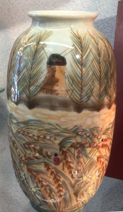 Cobridge Stoneware Lower Hearts Vase