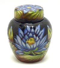Moorcroft Pottery Blue Lotus Ginger Jar 769/6