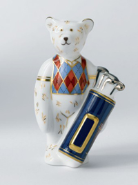 Royal Crown Derby Miniature Golfer Bear